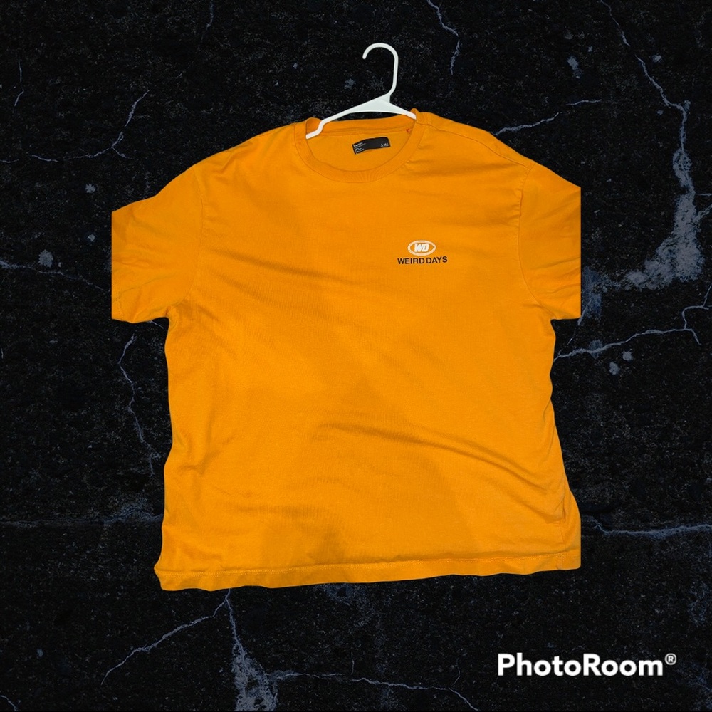 Bershka orange oversized t shirt.
